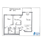 Layout C-R - 2 bed1.5 bath 995 SF